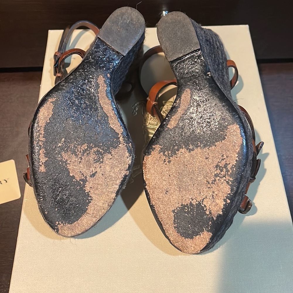 BURBERRY AUTHENTIC NOVA CHECK PLATFORM SANDAL WEDGE - Picture 5 of 9